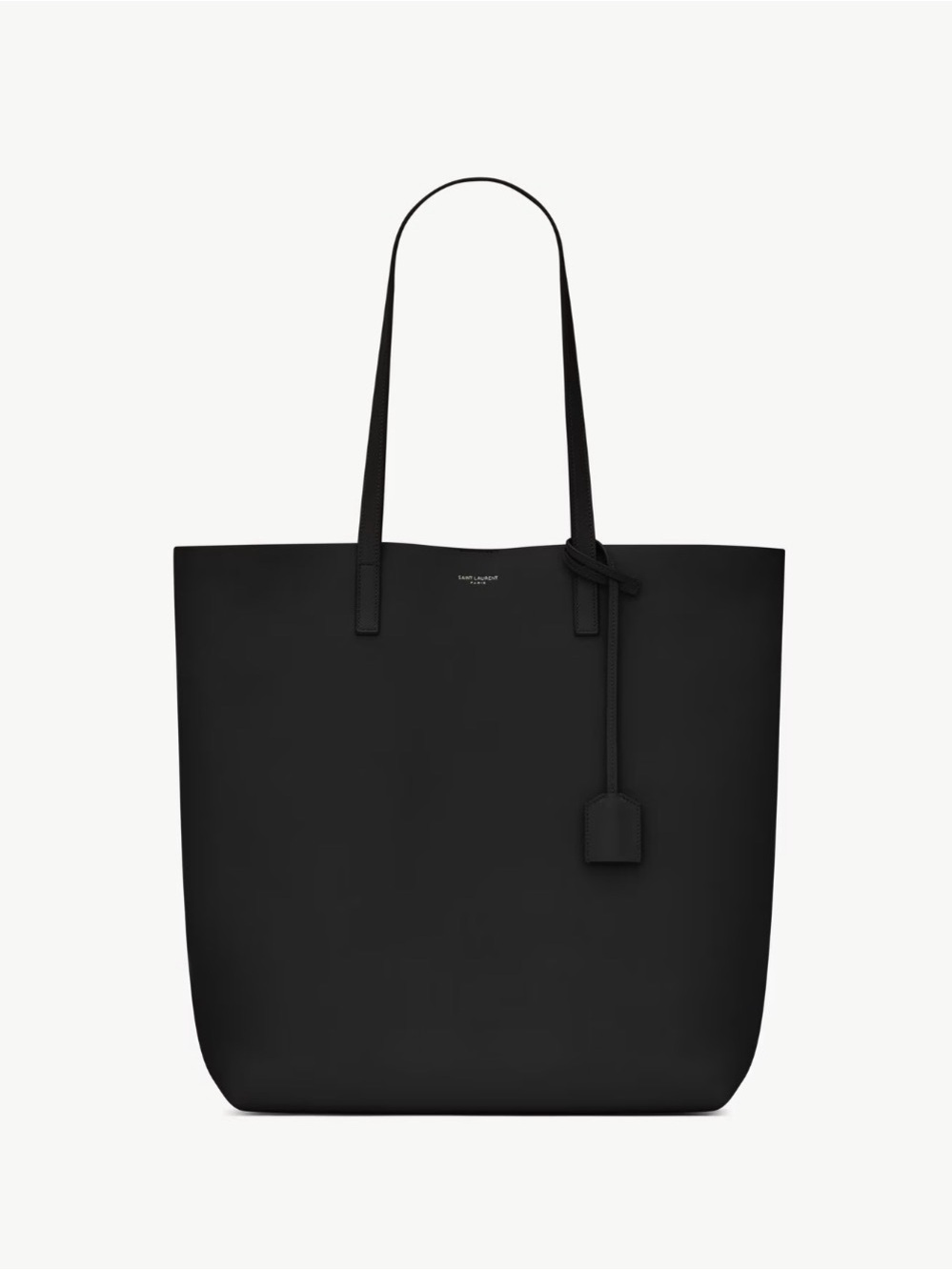Saint Laurent Shopping Tote, Black Leather with Gold Hardware, YSL Charm